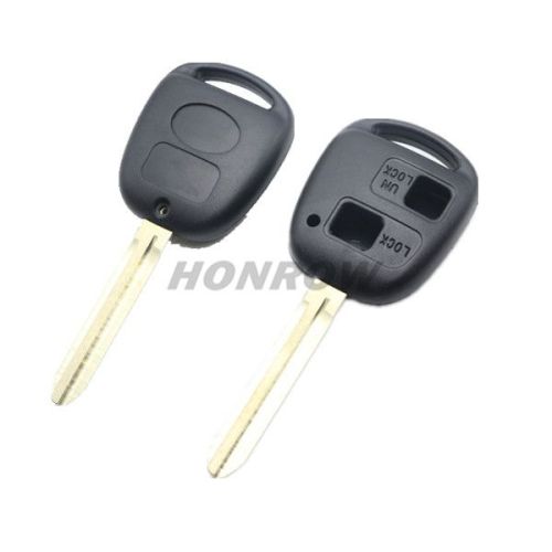 For To 2 button remote key blank with TOY43 blade