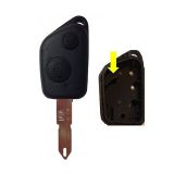 For Peu 2 button remote  key blank without Logo (With Battery Place)