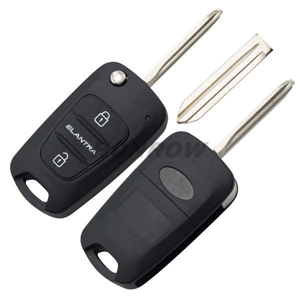 For Hyundai Verna 3 button flip remote key blank