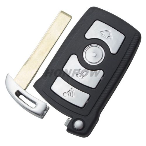 For BM 5 series 3 button remote key blank with blade No Logo  battery holders in the shell