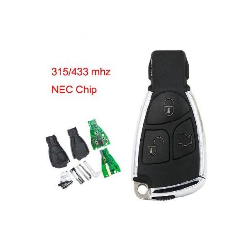 For Benz Modified Silver 3 button remote key 315MHz NEC Chip HU64 for benz 2005-2008 model