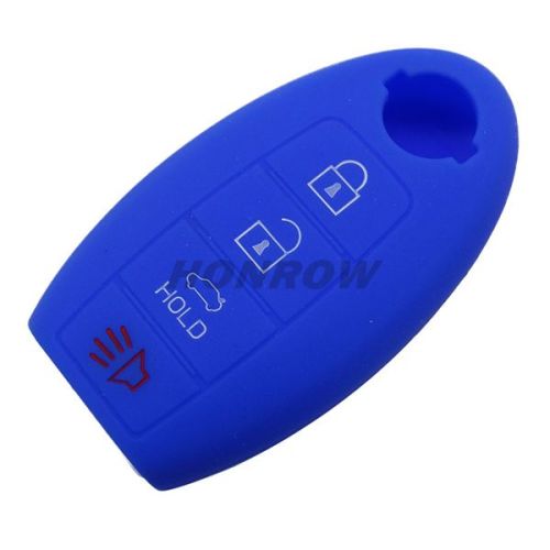 For Nissan 4 button Silicone case Blue color(MOQ:50pcs)