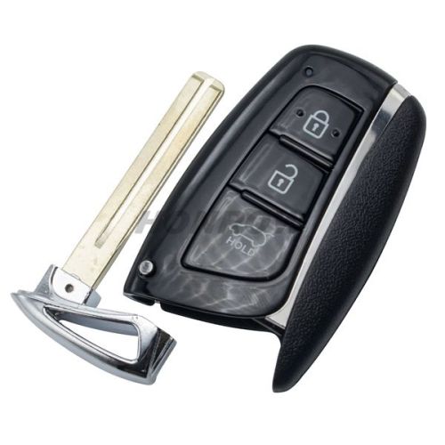 For Hyundai 3 button remote key black with key blade