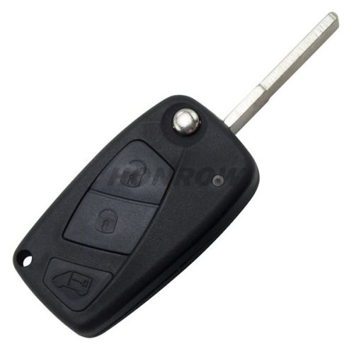 For Fiat 3 button flip remote key blank (Black Color)