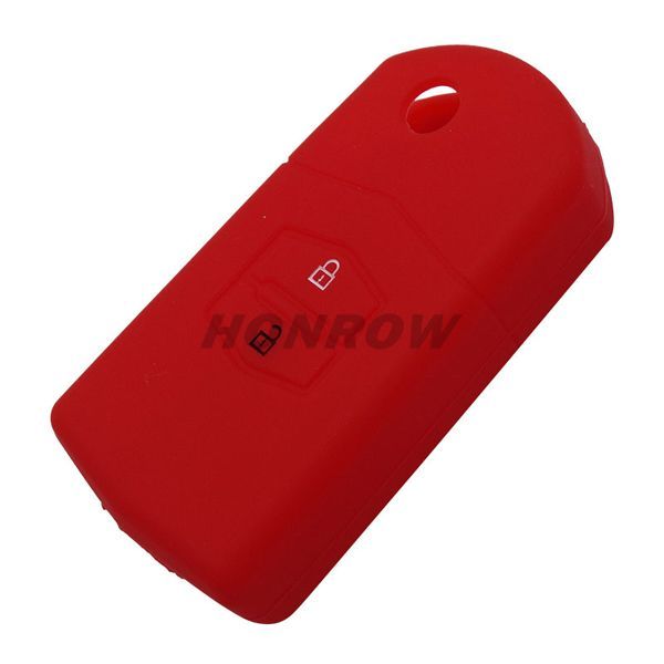 For Mazda 2 button Silicone case Red color(MOQ:50pcs)