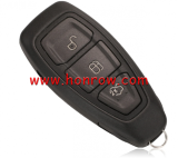 For Original Ford 3 button Keyless fiesta Remote key with 433Mhz ID49 chip J1BT-15K601-AD or AA. Original PCB+Aftermarket shell.