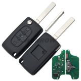 For Cit FSK 3 button flip remote key with VA2 307 blade (With Light button)  433Mhz PCF7941 Chip