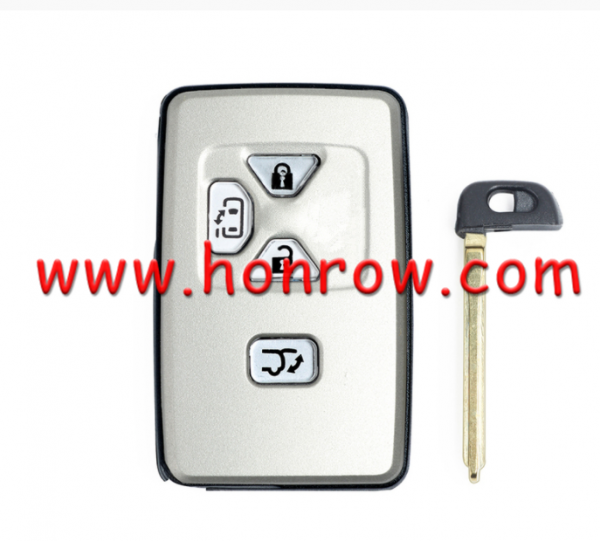 For Toyota 4 button remote key blank with key blade