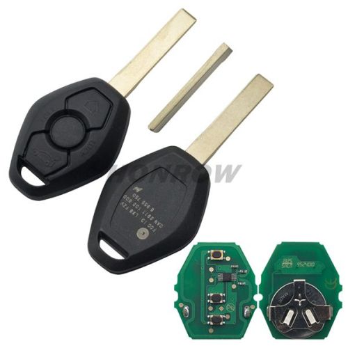 After Makert For BMW EWS Systerm 3 button remote key with 2 track blade with 7935 chip   315MHZ