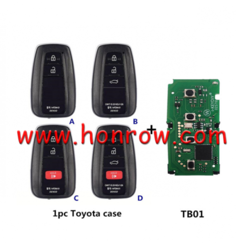 For Toyota KEYDIY TB01 Remote Smart key for Toyota LAND CRUISER/CROWN ROYAL/CROWN KLUGER/TUNDRA with 8A chip Support Board 0020 please choose the key case style