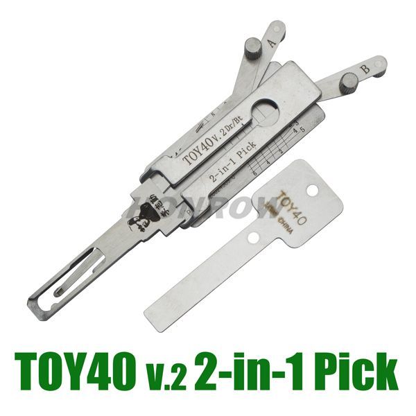 Original Lishi Toy40 for Toyota lock pick and decoder  together 2 in 1 genuine with best quality