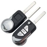 For Cit 3 button flip remote key blank with VA2 & 307 blade