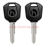 For Honda Motorcycle transponder key blank with left blade black color