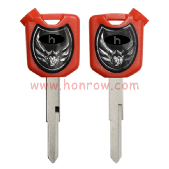 For Honda Motorcycle key blank with left blade red color