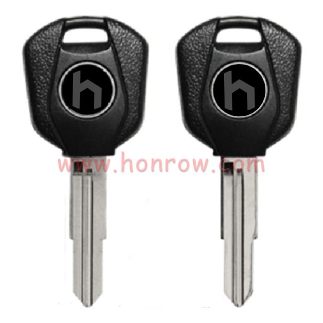 For Honda Motorcycle transponder key blank with right blade black color