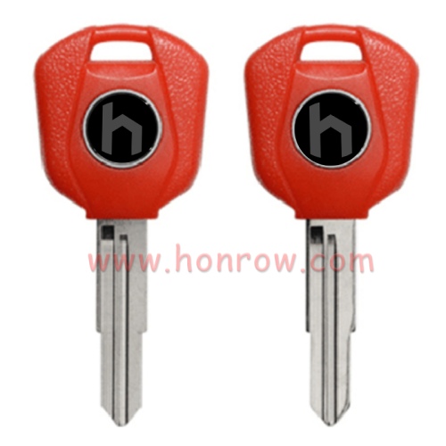 For Honda Motorcycle transponder key blank with right blade red color