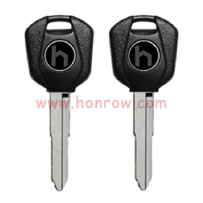 For Honda Motorcycle transponder key blank with left blade black color