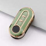 Gold TPU Car Key Cover For  Fiat  Key Protect Case