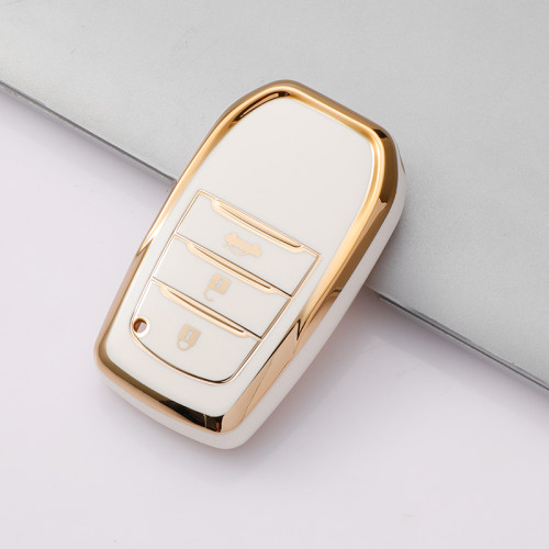 Gold TPU Car Key Cover For  TOYOTA  Key Protect Case