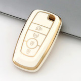 Gold TPU Car Key Cover For  Ford  Key Protect Case