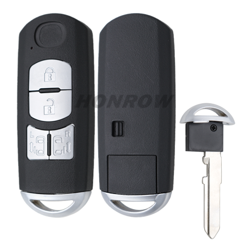 For Mazda 4 button smart remote key shell