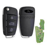 XHORSE VVDI  XZADM1EN 3 button remote key with XT27B insied  for AUDI models, XZ Series audi , Special pcb board exclusively for audi models , support audi MQB folding key support regenerate and reuse Note:The pcb board only can be generated for audi models,Johnson/JCI dashboards are not supported.