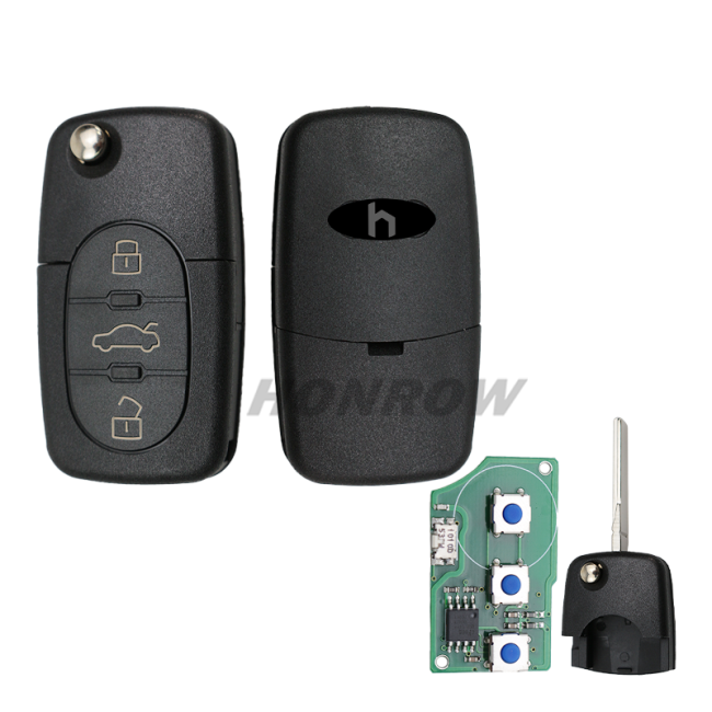 For Au 3 button remote key with  big battery 434MHZ  the remote control model is 4D0 837 231 A