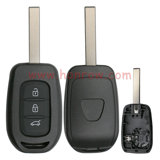 For Renault Sandero Symbol Trafic Dacia Logan 3 button Key shell with blade