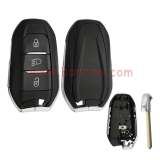 For Peugeot 3 button remote key blank with light button VA2 blade