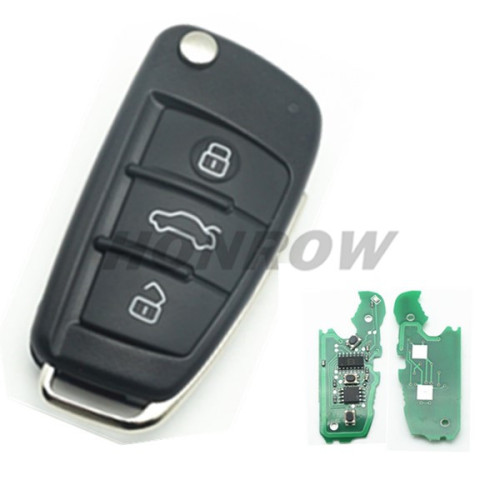 For Audi A3 TT 3 button remote key with ID48 chip 434mhz  8P0837220D