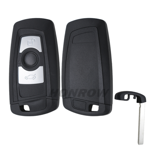 For BMW 5 series 3 button  remote key blank with Key Blade Black color