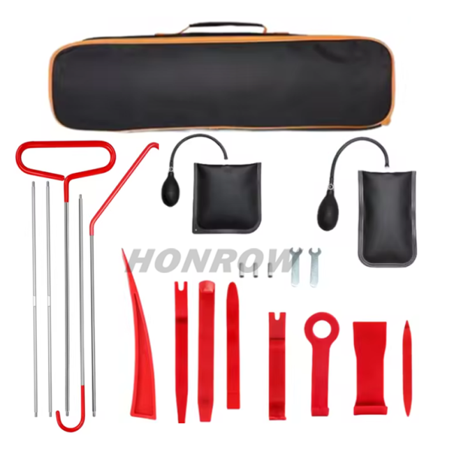 Car Door Repair Hand Tools Wedge Pump Locksmith Thickened 21pcs Kit Air Cushion Emergency Open Unlock Long Reach Grabber Tool Set