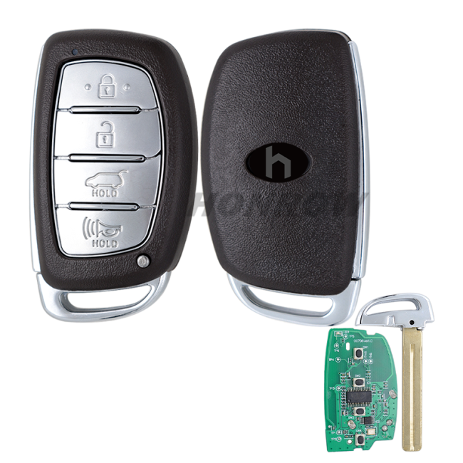 For Hyundai 4 button smart key 433Mhz PCF7945/7953A HITAG2 chip Fits: 2014-2015 For TUCSON