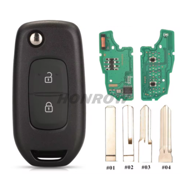 For Aftermarket Renault Captur Megane3 2 button flip remote key Hitag AES 4A PCF7961M chip with 434mhz  FCCID:CWTWB1G767