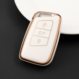 Gold TPU Car Key Cover For  Volkswagen  Key Protect Case