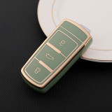 Gold TPU Car Key Cover For  Volkswagen  Key Protect Case