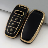 Gold TPU Car Key Cover For  Audi Key Protect Case