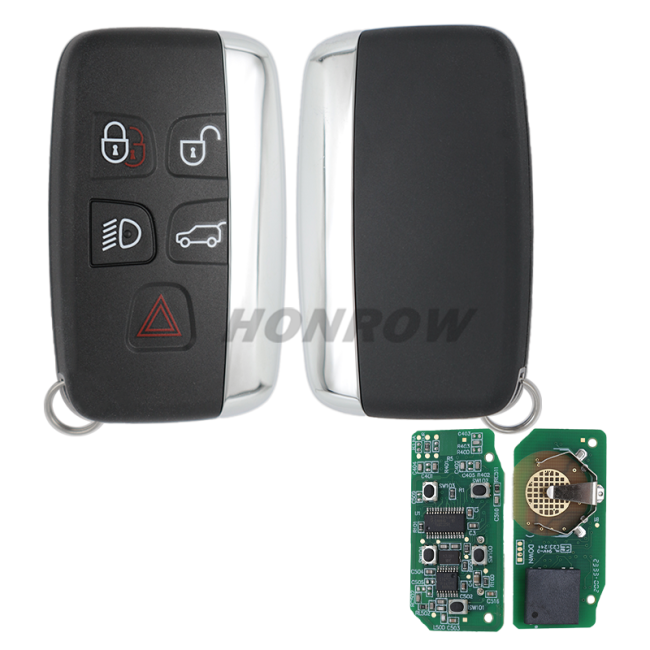 For Landrover 4+1 button smart key with Keyless Go Feature and Pcf7953 Transponder and 434Mhz