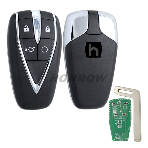 For Original Changan CS35 CS75  4 button smart remote key with 4A NCF29AxMTT HITAG AES chip 433Mhz