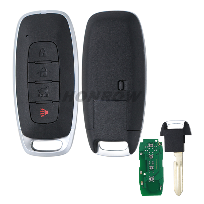 For Nissan 3+1 Button smart key with FSK 434MHz NCF29A1M / HITAG AES 4A CHIP   PN: 285E3-5MR3B