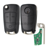 For After Make Op Vect C 3 button flip remote key with 434mhz PCF7946 chip Genuine Part Number: 13189118