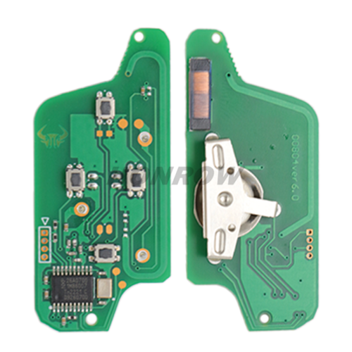 For Peugeot ASK 4 button flip remote key with HU83 407 blade 433Mhz PCF7941 Chip (Before 2011 year)