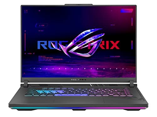 华硕 ROG Strix G16 (2024) 游戏笔记本电脑,16 英寸 16:10 FHD 165Hz 显示屏,NVIDIA ® GeForce RTX™ 4060,英特尔酷睿 i7-13650HX,16GB DDR5,1TB PCIe Gen4 固态硬盘, Wi-Fi 6 E、Windows 11、G614JV-AS74