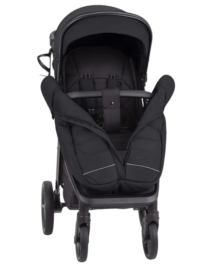 Прогулочная коляска всесезонная детская CARRELLO Bravo Plus 5515, черная