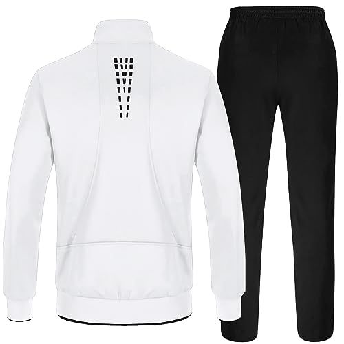 TBMPOY Men's Tracksuits Sweatsuits for Men Sweat Track Suits 2 Piece Casual Athletic Jogging Warm Up Full Zip Sets