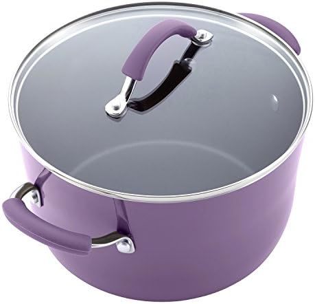 Rachael Ray Cucina Nonstick Cookware Pots and Pans Set, 12 Piece, Agave Blue