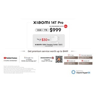 【 Pre-order 27 sep】xiaomi 14T Pro (12GB RAM 1TB ROM) smartphoneBrand new and authentic