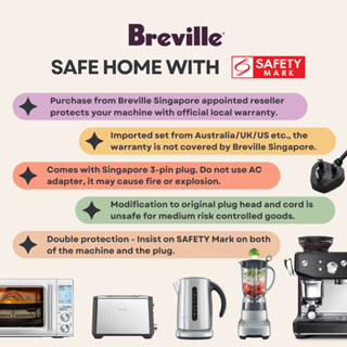 Breville BES876 the Barista Express™ Impress Coffee Machine - 3 Pin Plug with Safety Mark, 1 Year Breville Warranty Bran