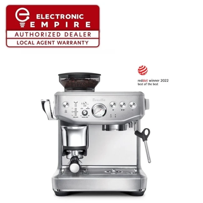 Breville BES876 the Barista Express™ Impress Coffee Machine - 3 Pin Plug with Safety Mark, 1 Year Breville Warranty Bran