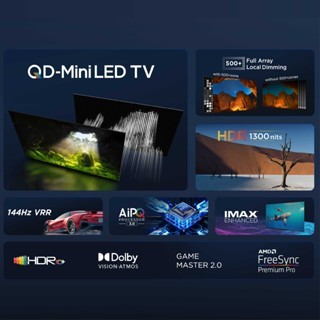 2024 TCL C755 QD-Mini Led 4K TV | 55 inch |  AI Smart Google TV| Eye Care【With Free Gift】 Brand new and authent